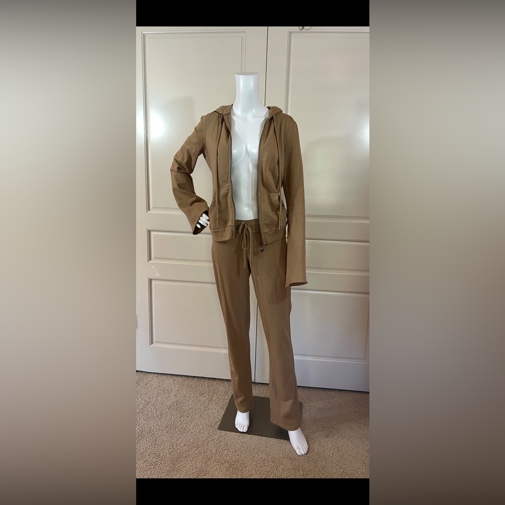 TWISTED HEART Tan Embellished Women's loungewear Set